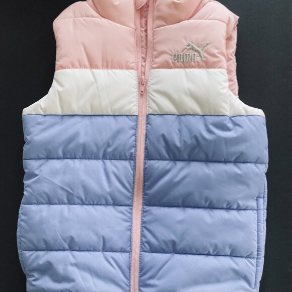 PUMA Girl's Puffer Vest EUC Size S 7-8 - Picture 2 of 9
